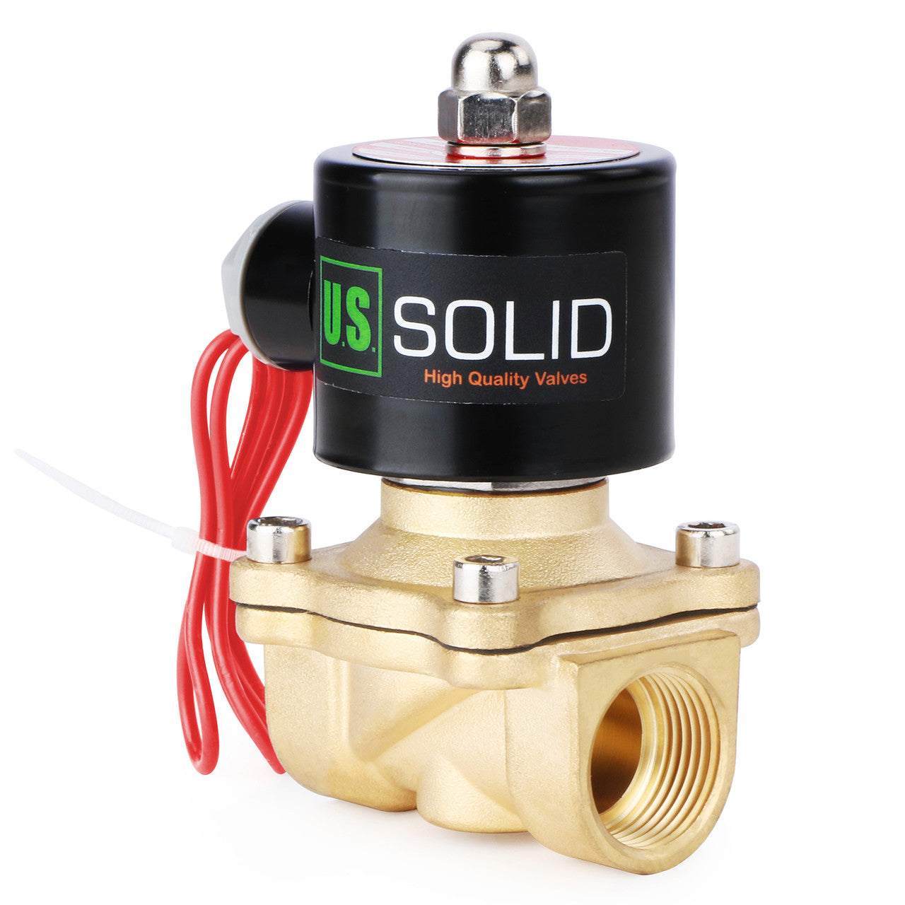 3/4" Brass Electric Solenoid Valve 220V AC G Thread N.C. Air Water Fuel VITON