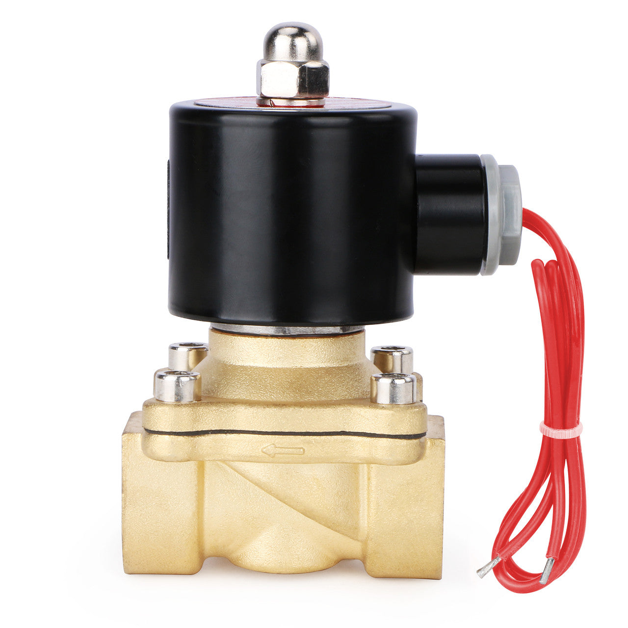 3/4" Brass Electric Solenoid Valve 220V AC G Thread N.C. Air Water Fuel VITON