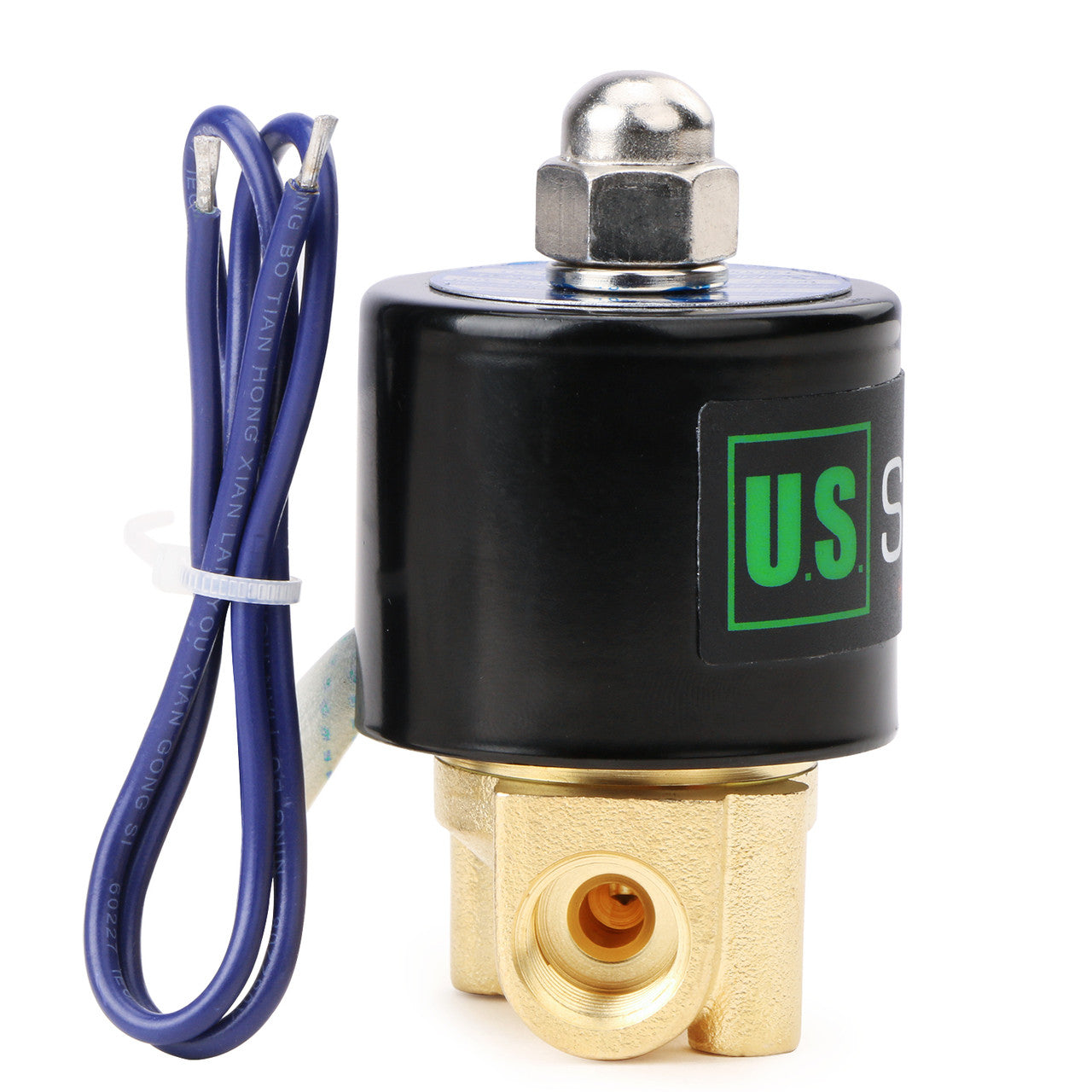 1/4" Brass Electric Solenoid Valve 12V DC Normally Closed VITON