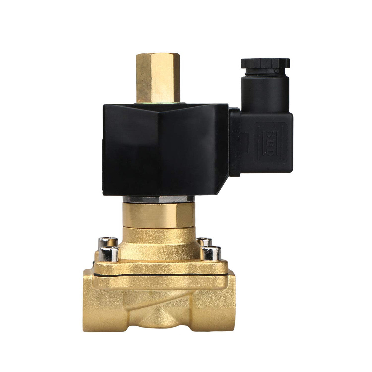 U.S. Solid 1/2" Electric Solenoid Valve 220V AC Brass Body Normally Open G Thread VITON Water Air Oil