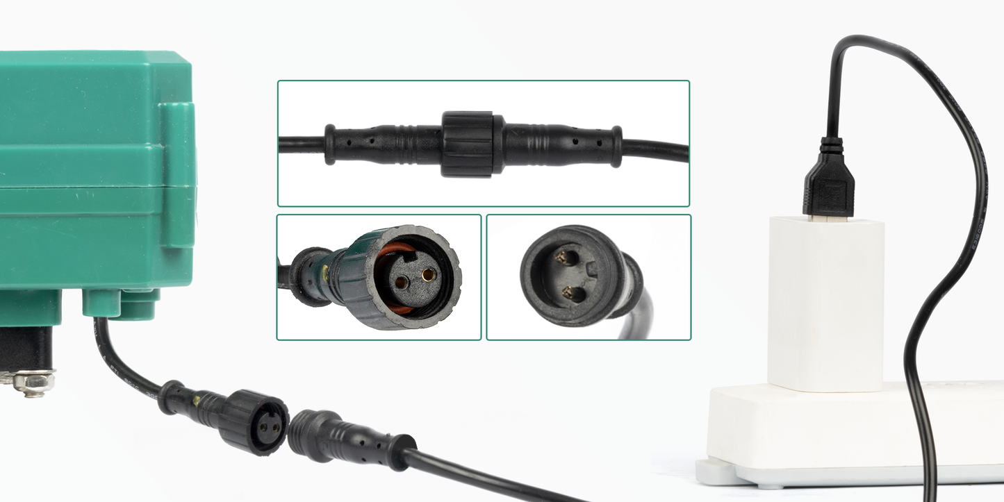 3/4" Smart Motorized Ball Valve – Remote Control Brass Electrical Ball Valve with Manual Switch, 5V DC USB