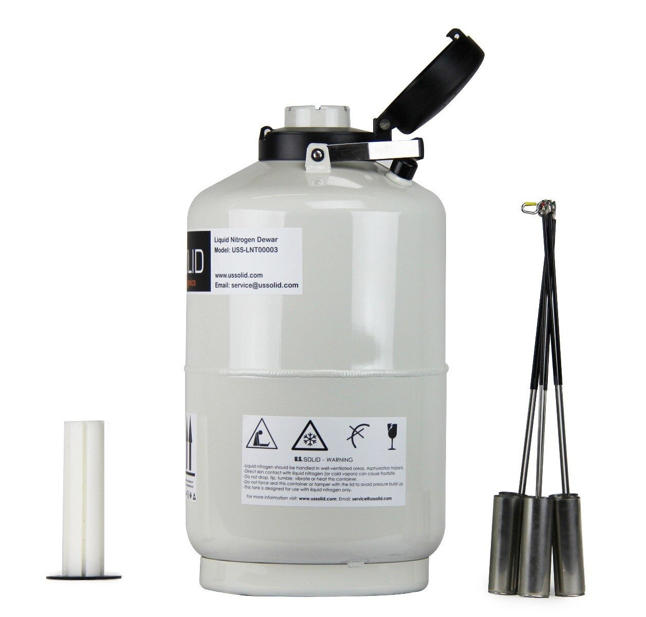 10L Liquid Nitrogen Dewar - Liquid Nitrogen Tank Container LN2 Dewar with Straps