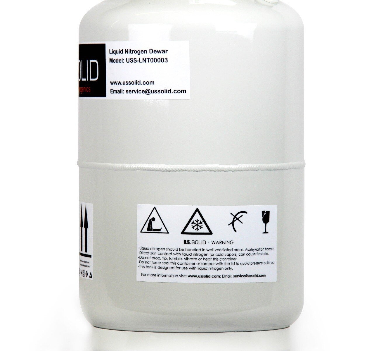 10L Liquid Nitrogen Dewar - Liquid Nitrogen Tank Container LN2 Dewar with Straps